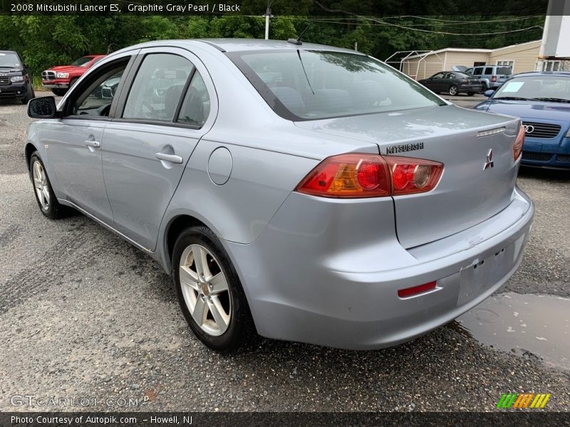 Graphite Gray Pearl / Black 2008 Mitsubishi Lancer ES