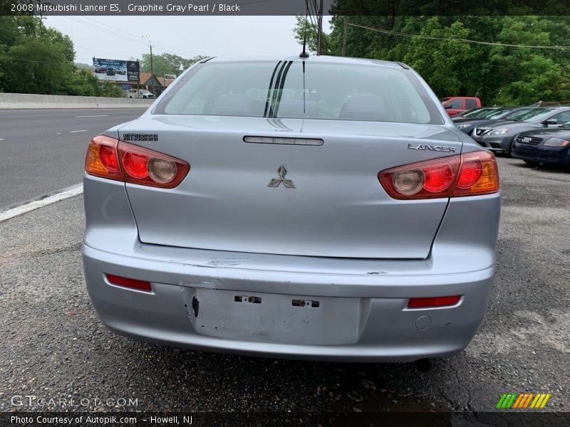 Graphite Gray Pearl / Black 2008 Mitsubishi Lancer ES