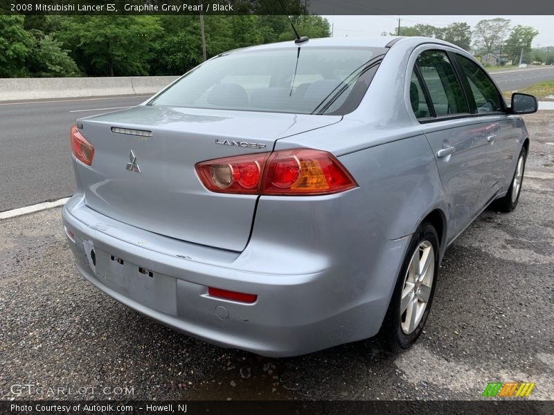 Graphite Gray Pearl / Black 2008 Mitsubishi Lancer ES