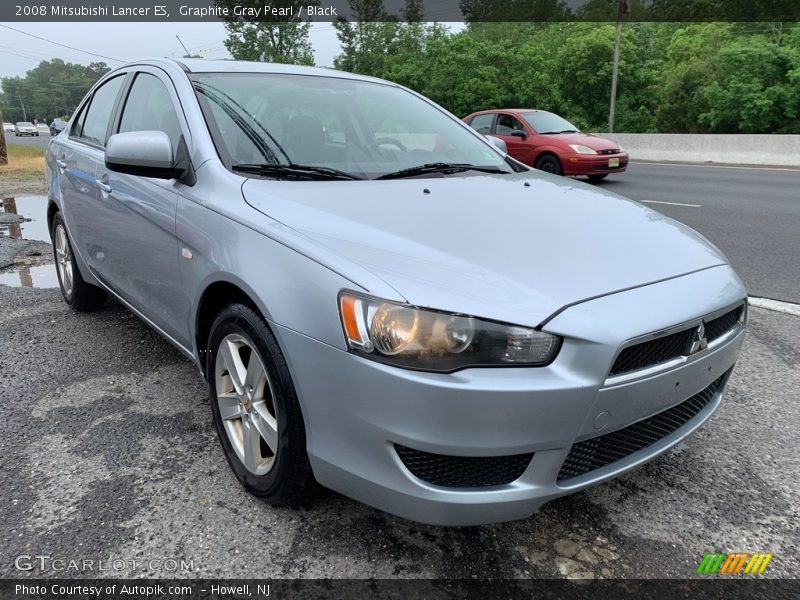 Graphite Gray Pearl / Black 2008 Mitsubishi Lancer ES