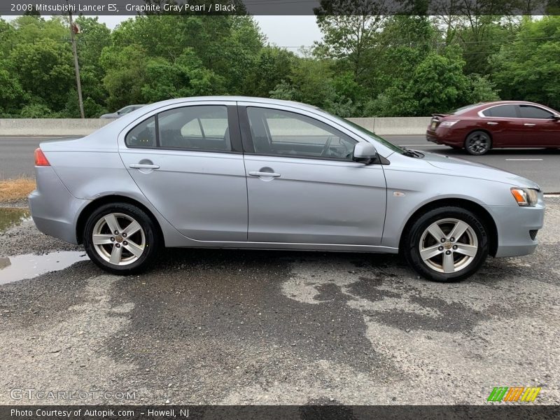 Graphite Gray Pearl / Black 2008 Mitsubishi Lancer ES