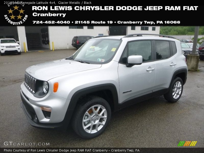 Glacier Metallic / Black 2019 Jeep Renegade Latitude 4x4