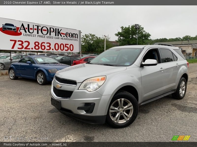Silver Ice Metallic / Jet Black/Light Titanium 2010 Chevrolet Equinox LT AWD