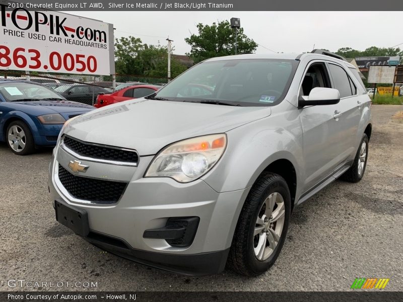 Silver Ice Metallic / Jet Black/Light Titanium 2010 Chevrolet Equinox LT AWD