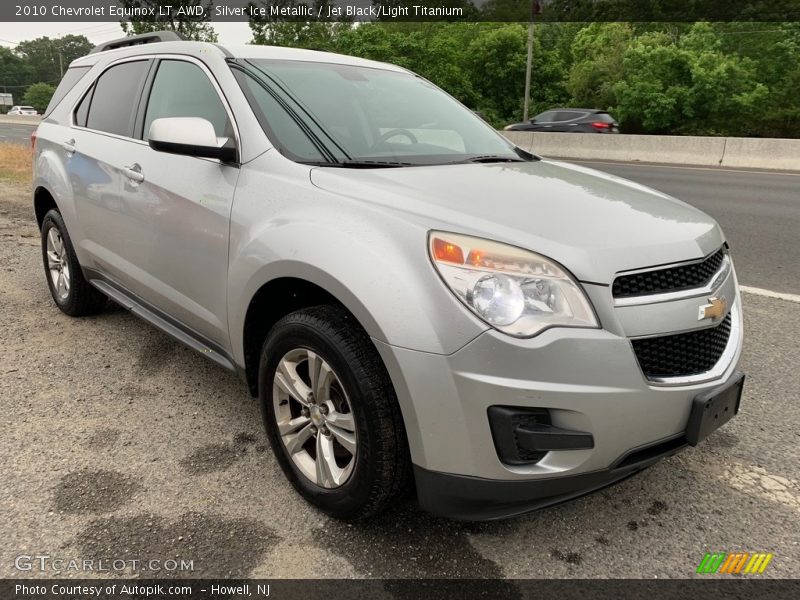 Silver Ice Metallic / Jet Black/Light Titanium 2010 Chevrolet Equinox LT AWD