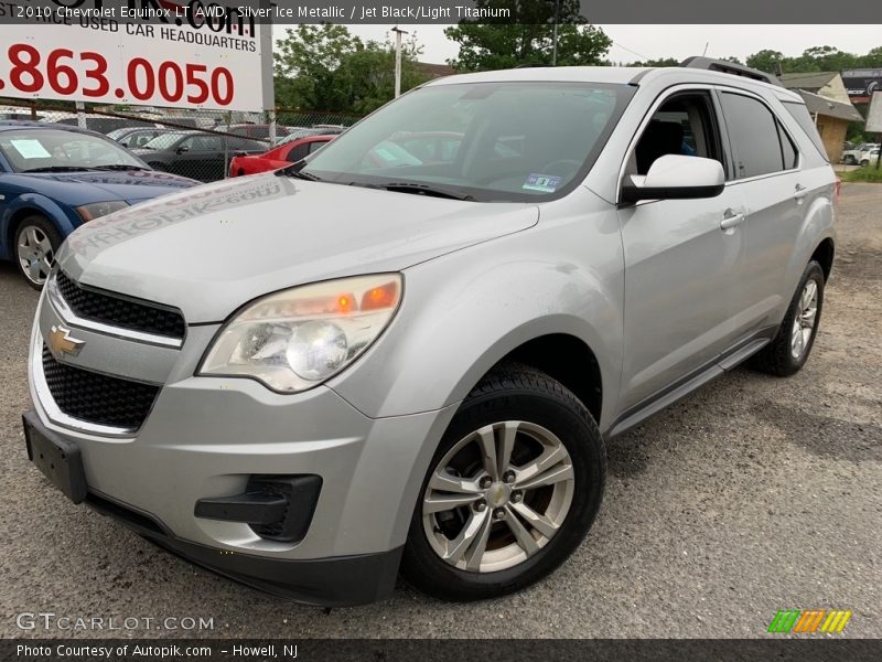 Silver Ice Metallic / Jet Black/Light Titanium 2010 Chevrolet Equinox LT AWD