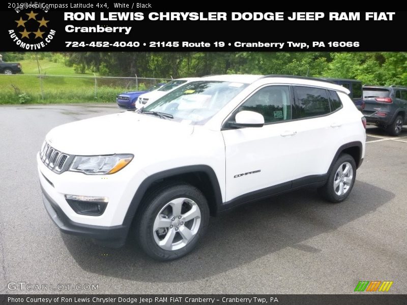 White / Black 2019 Jeep Compass Latitude 4x4