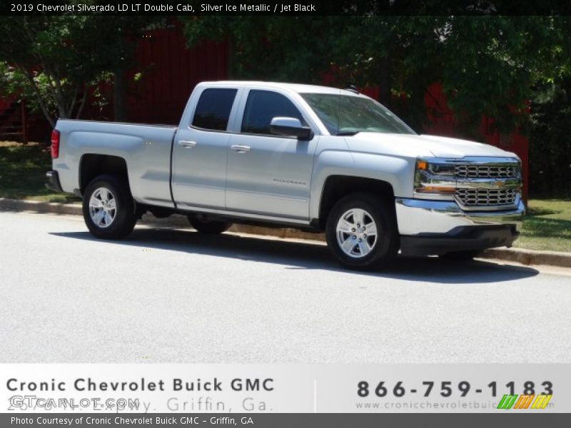Silver Ice Metallic / Jet Black 2019 Chevrolet Silverado LD LT Double Cab