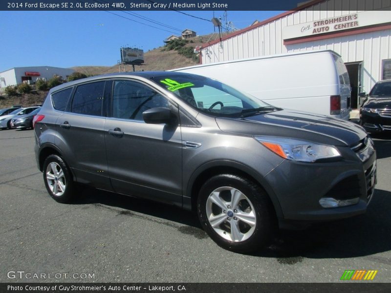 Sterling Gray / Medium Light Stone 2014 Ford Escape SE 2.0L EcoBoost 4WD