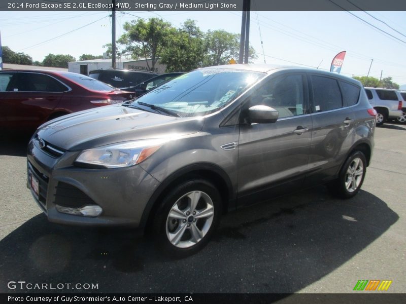 Sterling Gray / Medium Light Stone 2014 Ford Escape SE 2.0L EcoBoost 4WD