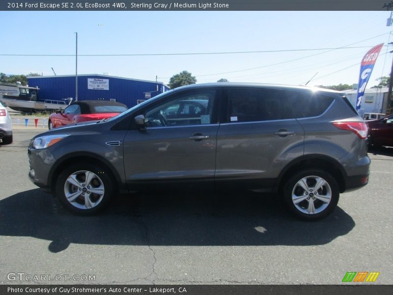 Sterling Gray / Medium Light Stone 2014 Ford Escape SE 2.0L EcoBoost 4WD