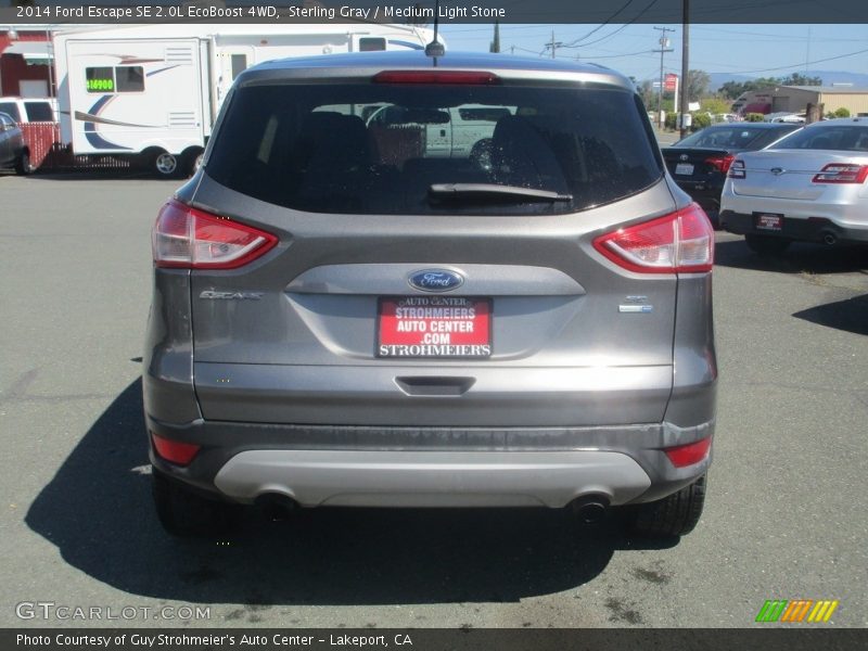 Sterling Gray / Medium Light Stone 2014 Ford Escape SE 2.0L EcoBoost 4WD