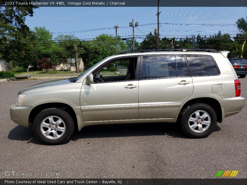 Vintage Gold Metallic / Charcoal 2003 Toyota Highlander V6 4WD