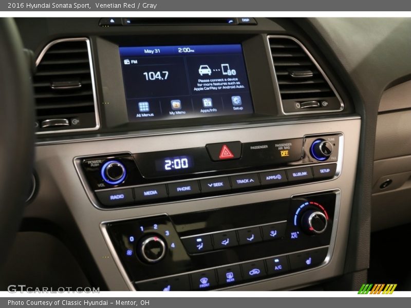 Venetian Red / Gray 2016 Hyundai Sonata Sport
