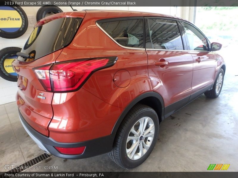 Sedona Orange / Chromite Gray/Charcoal Black 2019 Ford Escape SE 4WD