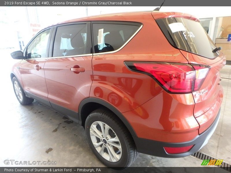 Sedona Orange / Chromite Gray/Charcoal Black 2019 Ford Escape SE 4WD