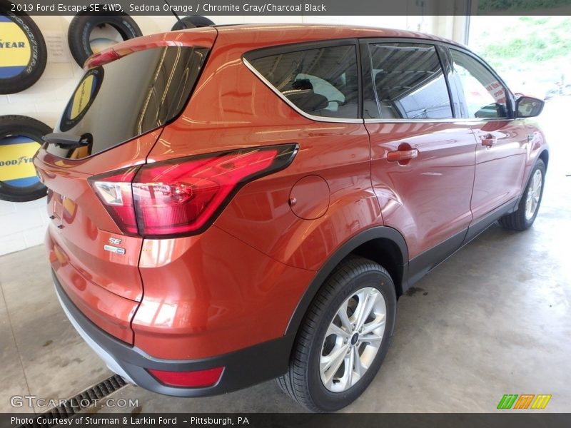 Sedona Orange / Chromite Gray/Charcoal Black 2019 Ford Escape SE 4WD