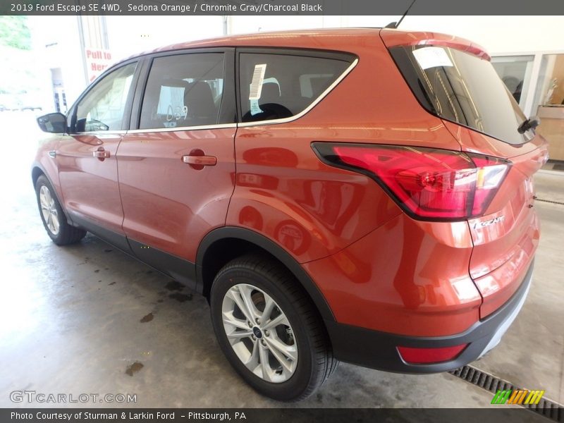 Sedona Orange / Chromite Gray/Charcoal Black 2019 Ford Escape SE 4WD