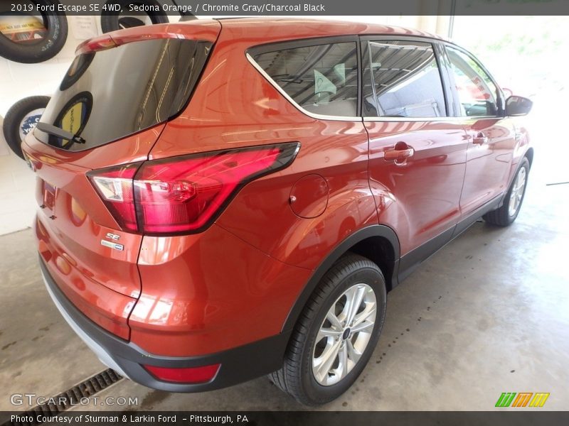 Sedona Orange / Chromite Gray/Charcoal Black 2019 Ford Escape SE 4WD