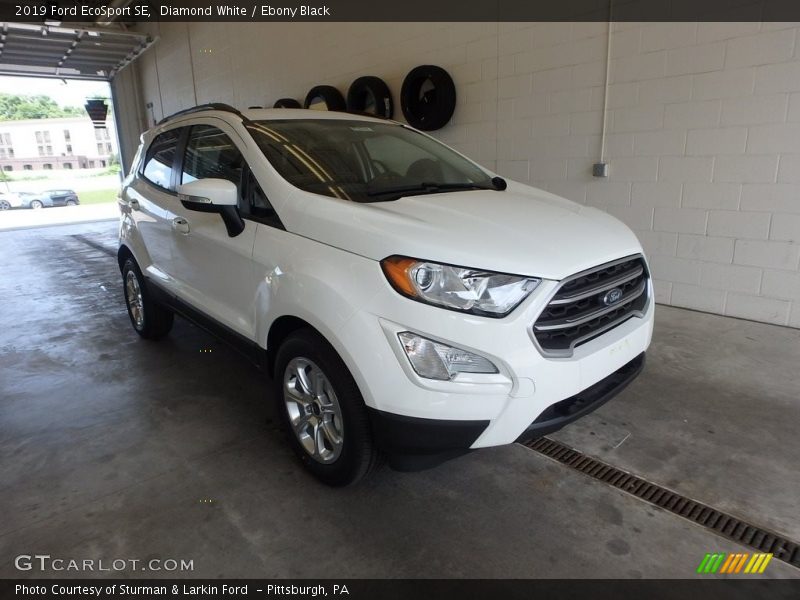 Diamond White / Ebony Black 2019 Ford EcoSport SE