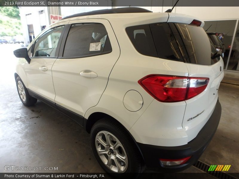 Diamond White / Ebony Black 2019 Ford EcoSport SE