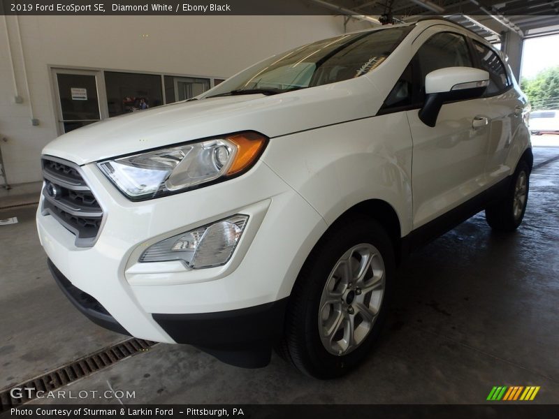 Diamond White / Ebony Black 2019 Ford EcoSport SE