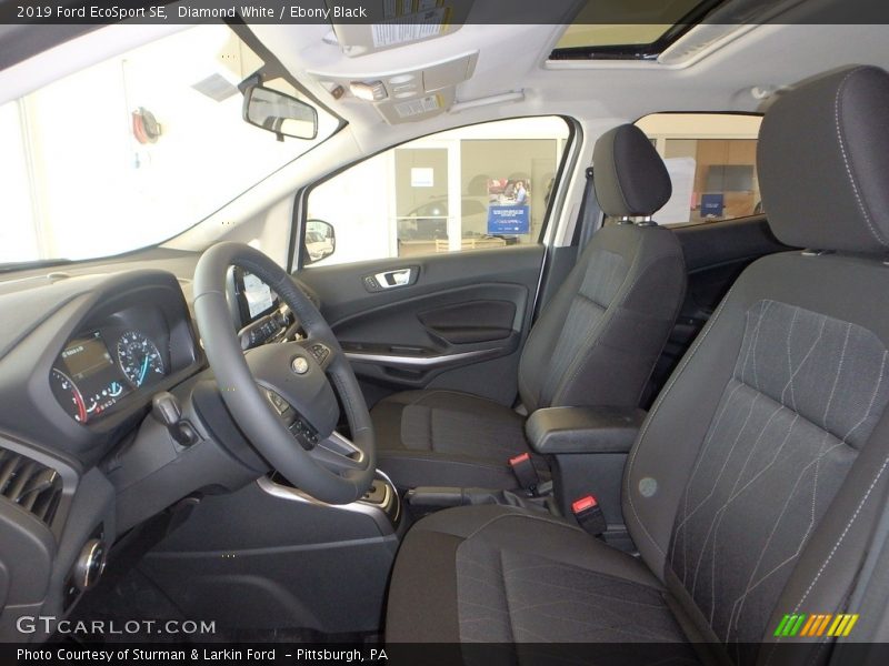 Diamond White / Ebony Black 2019 Ford EcoSport SE