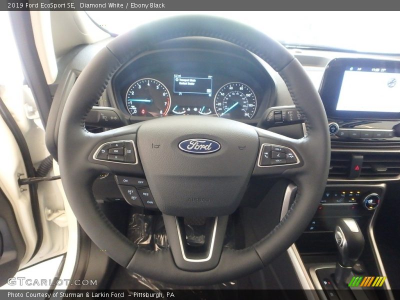 Diamond White / Ebony Black 2019 Ford EcoSport SE