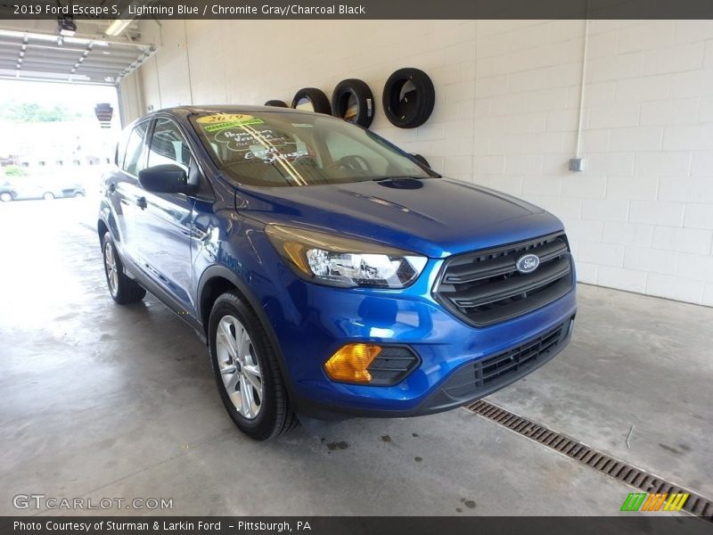 Lightning Blue / Chromite Gray/Charcoal Black 2019 Ford Escape S