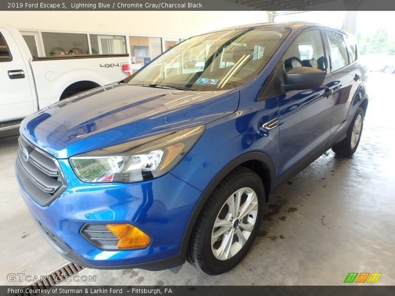 Lightning Blue / Chromite Gray/Charcoal Black 2019 Ford Escape S