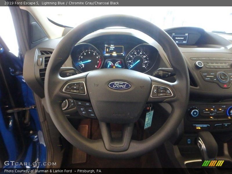 Lightning Blue / Chromite Gray/Charcoal Black 2019 Ford Escape S