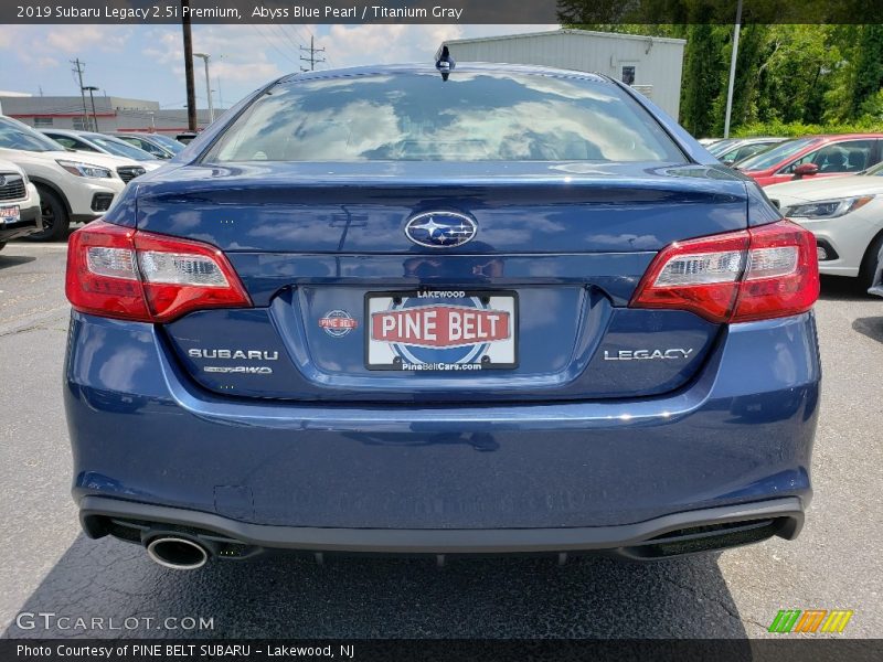 Abyss Blue Pearl / Titanium Gray 2019 Subaru Legacy 2.5i Premium