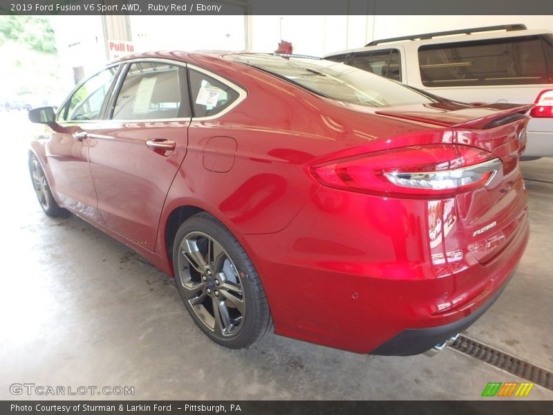 Ruby Red / Ebony 2019 Ford Fusion V6 Sport AWD