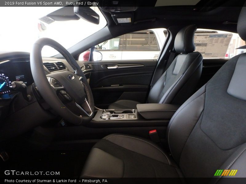 Ruby Red / Ebony 2019 Ford Fusion V6 Sport AWD