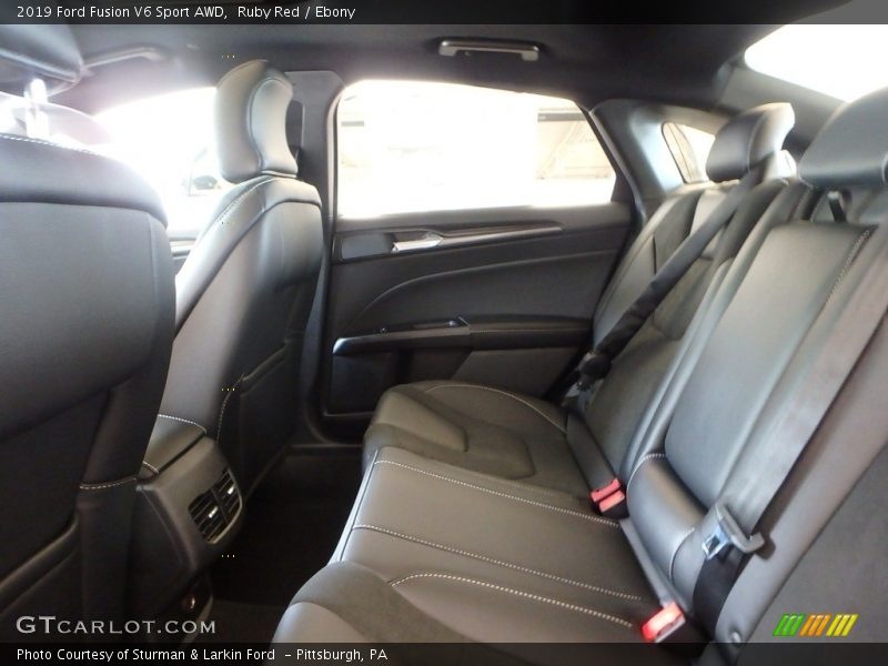 Ruby Red / Ebony 2019 Ford Fusion V6 Sport AWD