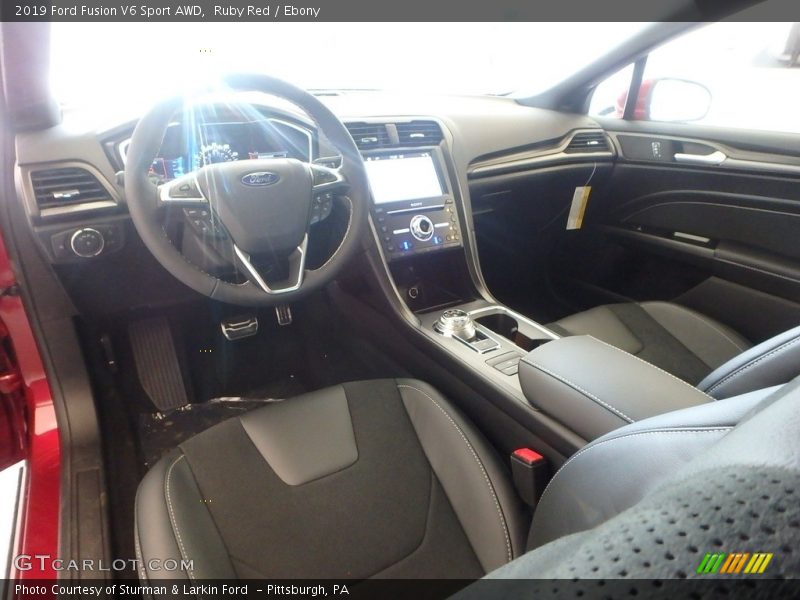 Ruby Red / Ebony 2019 Ford Fusion V6 Sport AWD
