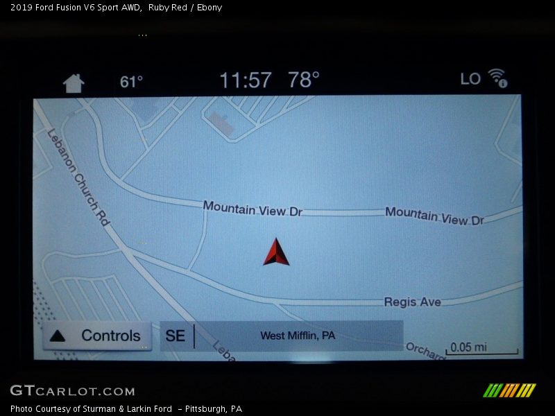 Navigation of 2019 Fusion V6 Sport AWD