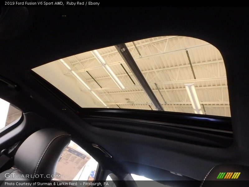 Ruby Red / Ebony 2019 Ford Fusion V6 Sport AWD
