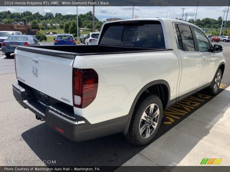 White Diamond Pearl / Black 2019 Honda Ridgeline RTL AWD