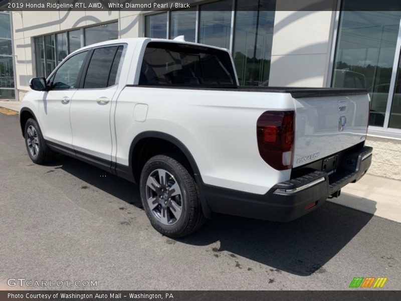 White Diamond Pearl / Black 2019 Honda Ridgeline RTL AWD