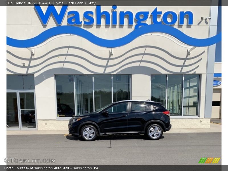 Crystal Black Pearl / Gray 2019 Honda HR-V EX AWD