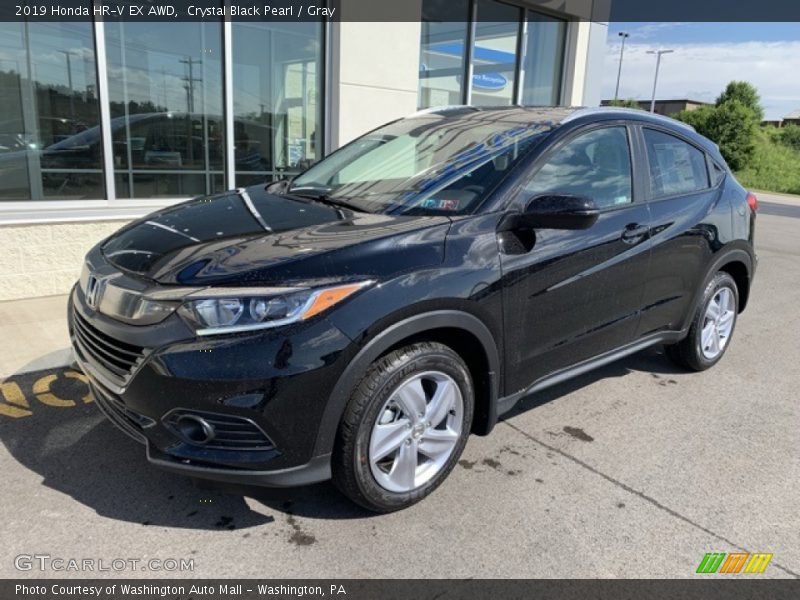 Crystal Black Pearl / Gray 2019 Honda HR-V EX AWD
