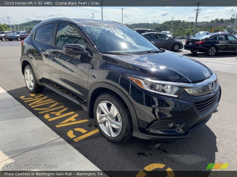 Crystal Black Pearl / Gray 2019 Honda HR-V EX AWD