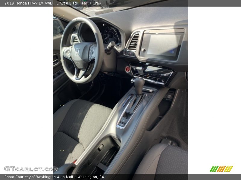 Crystal Black Pearl / Gray 2019 Honda HR-V EX AWD