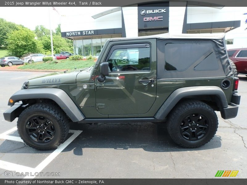 Tank / Black 2015 Jeep Wrangler Willys Wheeler 4x4