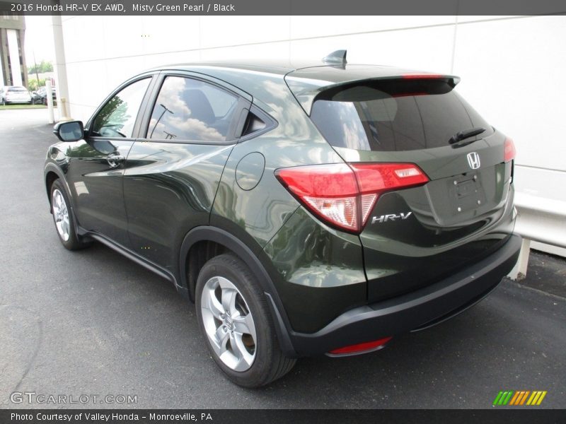 Misty Green Pearl / Black 2016 Honda HR-V EX AWD