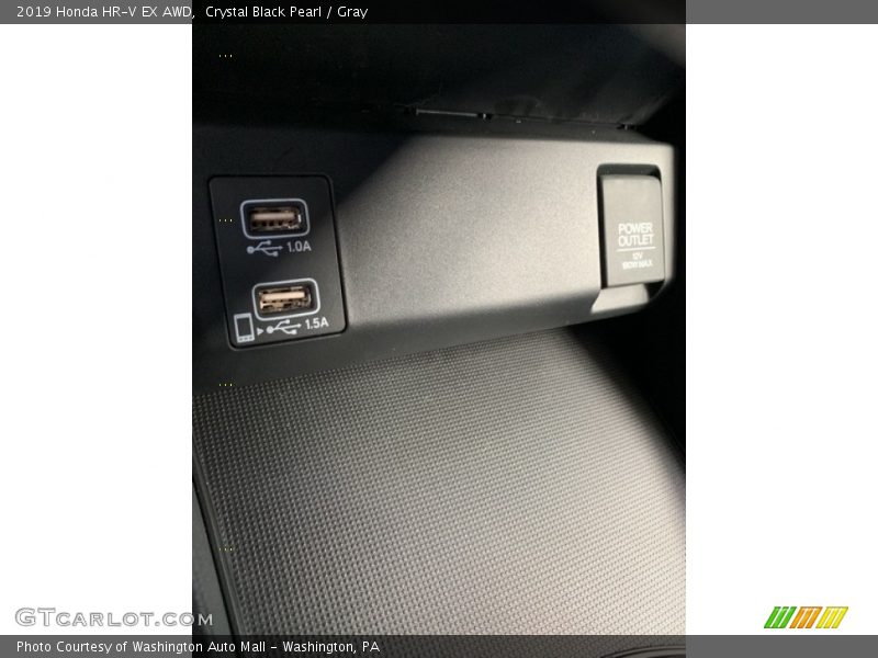 Crystal Black Pearl / Gray 2019 Honda HR-V EX AWD