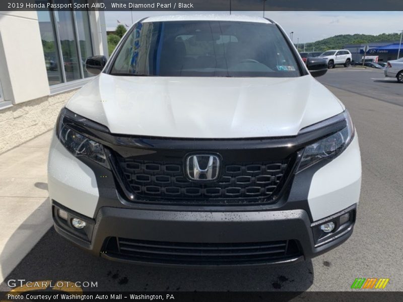 White Diamond Pearl / Black 2019 Honda Passport Sport AWD