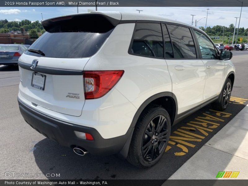 White Diamond Pearl / Black 2019 Honda Passport Sport AWD