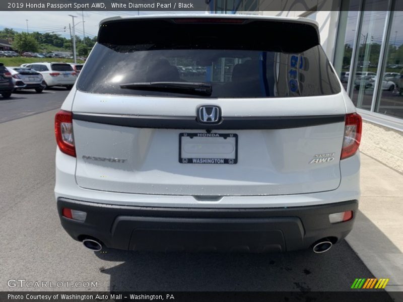 White Diamond Pearl / Black 2019 Honda Passport Sport AWD